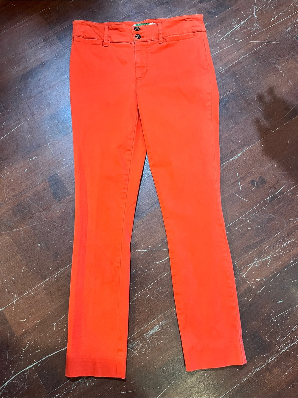 Anthropologie Orange Straight-Leg Jeans